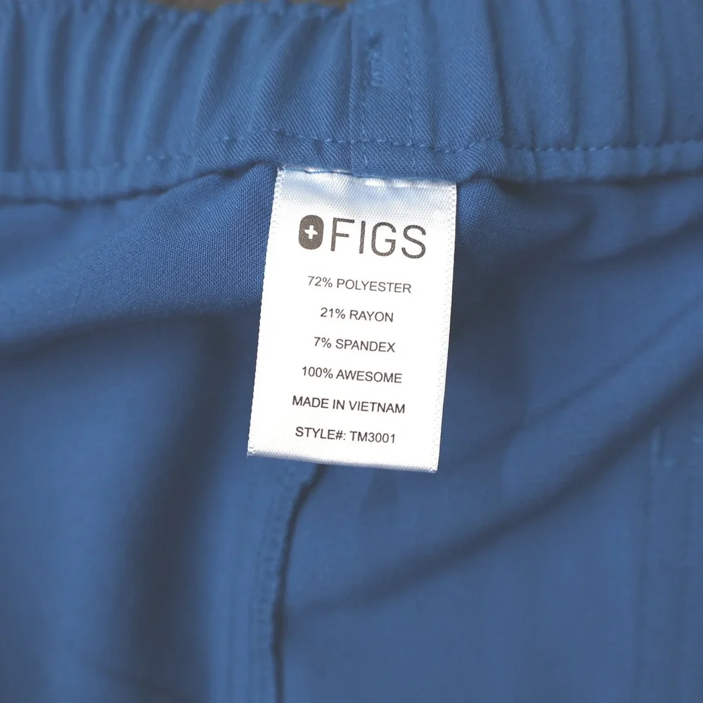 FIGS Scrub Pants Mens XL Blue Excellent Technical Collection Cargo TM3001